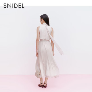 SNIDEL SWFO262313 无袖收腰百褶长裙 象牙白 S 连衣裙