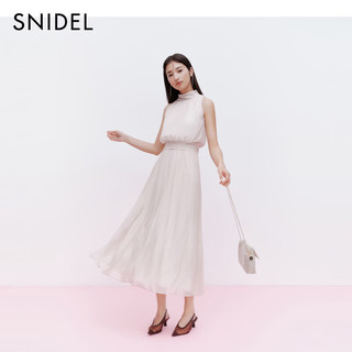 SNIDEL SWFO262313 无袖收腰百褶长裙 象牙白 S 连衣裙