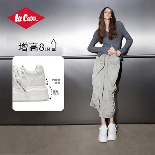Lee Cooper 内增高休闲板鞋 白色 35码