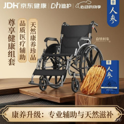 迪护 三折叠手动轮椅老人专用出行轻便可折叠便携