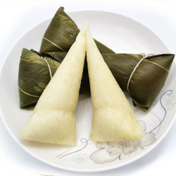 稀飞 白米清水粽粽子纯糯米纯手工湖北农家无馅新鲜原味糯米粽真空包装