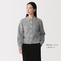 無印良品 MUJI 无印良品 女式 可水洗 网眼 POLO开衫女外套春季女装外衣