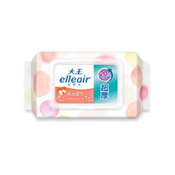大王 Elleair马卡龙湿巾60抽带盖纯水婴儿柔湿巾手口可用