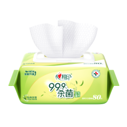 心相印 湿巾大包80片99.9%消毒杀菌经典茶香实惠装带盖家用湿巾