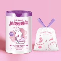 洁成 卡通抽绳垃圾袋家用加厚清洁手提式大号厨房自动收口塑料袋