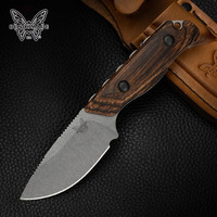 BENCHMADE 美国进口Benchmade蝴蝶15017高硬度户外小直刀S30V钢 皮鞘