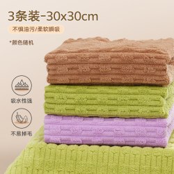 抹布吸水厨房专用不易沾油洗碗布加厚不易掉毛毛巾家用擦桌百洁布