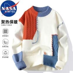 NASA MARVEL 情侣针织衫 秋冬季百搭休闲圆领潮流毛衣
