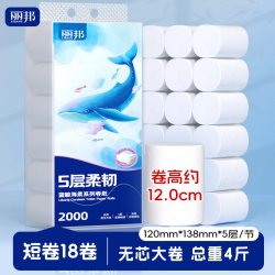 丽邦 卷纸20卷家用实惠装纸巾无芯卷筒纸厕纸厕所卫生纸手纸