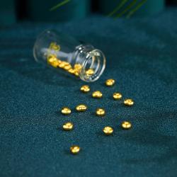 金至尊 珠宝 黄金金小福爱豆实心足金收藏送礼计价年会伴手礼1g
