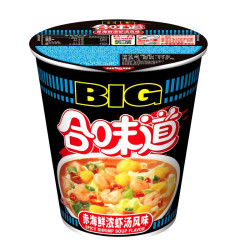 向料 日清 合味道赤海鲜浓虾汤风味方便面 112g