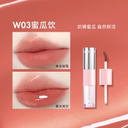 稚优泉 双头唇釉镜面水光透明唇蜜丝绒哑光唇泥女口红pt