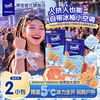 得宝 黄油小熊联名冰感降温湿巾夏季户外擦汗2包