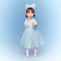巴拉巴拉 迪士尼IP亲肤儿童裙子女童艾莎公主裙婴幼宝宝连衣裙夏季童装