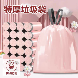 其它 薰衣草香免撕抽绳式垃圾袋加厚不脏手自动收口家用厨房艾草香手提