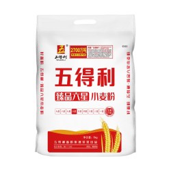 五得利 六星中筋面粉 5kg 麦芯粉