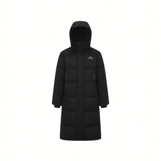 波司登 户外系列 男女款连帽长款保暖纯色羽绒服 B250246320 （90绒）