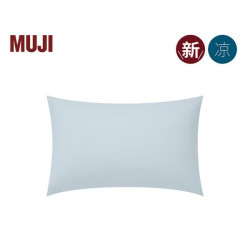 無印良品 MUJI 凉柔枕套 蓝色 48×74cm