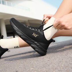 361° Q弹超系列 黑武士 男款超轻透气减震跑鞋