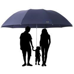 天堂伞 商务男士伞拒水雨伞女三折伞纯色伞加大抗风伞