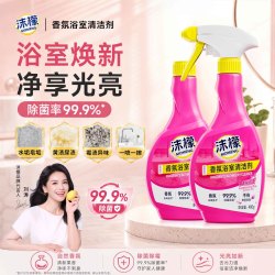 沫檬 浴室清洁剂480g*2除菌净味卫生间瓷砖厕所马桶玻璃清洗剂