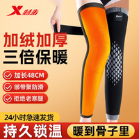 百亿补贴：特步 护膝保暖加绒绑带男女士老寒腿关节保护老人膝盖防寒防滑护腿