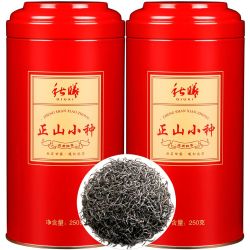 秋曦 特级正山小种红茶茶叶秋曦细芽高档红茶礼盒罐装500g