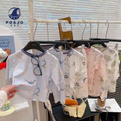 皮偌乔 10A抗菌夏季儿童家居服天丝莱赛尔A类空调服中小童套装睡衣