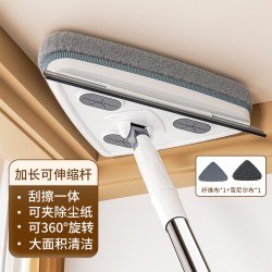 美尔雅 大号三角擦玻璃神器家用刮高层窗外保洁专用双面清洁工具