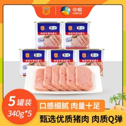 梅林B2 梅林 午餐肉罐头 340g*5罐