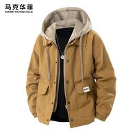 百亿补贴：马克华菲 纯棉假两件工装夹克