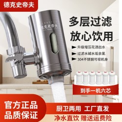 德克史帝夫 家用水龙头净水器不锈钢机身过滤水垢余氯德思克史蒂夫