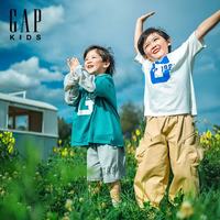 Gap 男童夏季纯棉印花短袖T恤 绿色 120cm