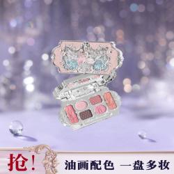 花知晓 天鹅芭蕾系列六色眼影哑光珠光粉质细腻服帖