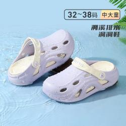 泰兰尼斯 夏季中大童休闲轻便儿童FIT踩水洞洞鞋男女童透气舒适溯溪凉鞋