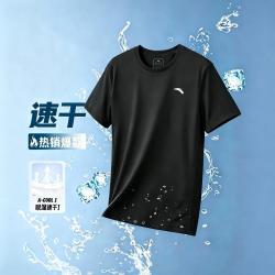 安踏 运动短袖t恤男士夏季薄款透气健身跑步锻炼休闲T恤男