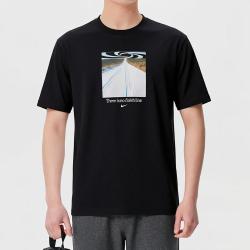 NIKE 夏季男子运动T恤日常休闲时尚百搭短袖针织衫