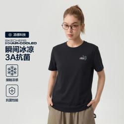 斯凯奇 26年秋绣花女式t恤短袖t恤衫女高级感运动t