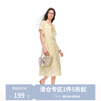 独束 法式抽绳 女士连衣裙
