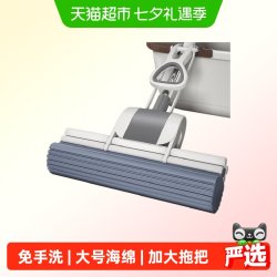 益伟 海绵拖把头家用2026新款免手洗拖地神器胶棉吸水一拖地拖布大号净