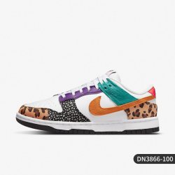 NIKE 官方正品Dunk Low女子彩色拼接鸳鸯复古板鞋DN3866-100