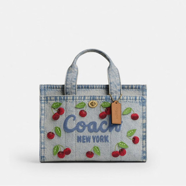 COACH 【七夕礼物】CARGO中号手提单肩斜挎女包 混色丹宁CDZ31