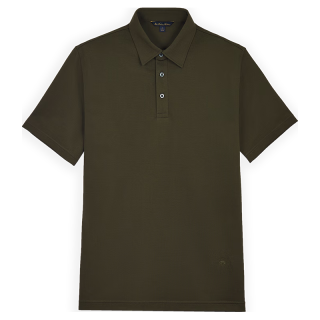 布克兄弟 3002 纯色刺绣logo Polo衫 深绿色 XL