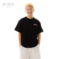 华人青年 字母印花T恤