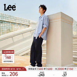 Lee 25春夏舒适直筒Logo织标男日常休闲裤布裤潮流LMB009918204 藏蓝色 33