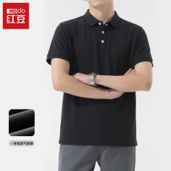 Hodo Men/红豆男装 透气性 男士POLO衫  2XL （140-160斤） 黑色