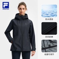FILA 男士梭织连帽运动夹克