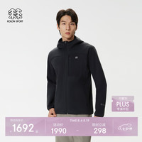KOLON SPORT KOLON可隆风脊石墨烯软壳夹克防泼水防静电防风男女外套 黑色BK-男