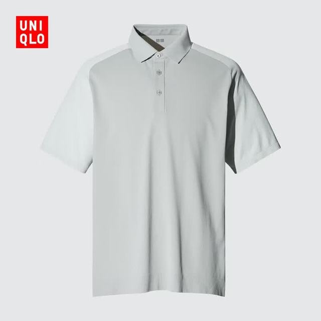 优衣库 AS DRY-EX速干POLO衫/短袖男装T恤489085 02 浅灰色 M