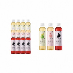 喜茶 轻果茶柚柚蔓越莓葡萄饮料混合口味450ml*12瓶